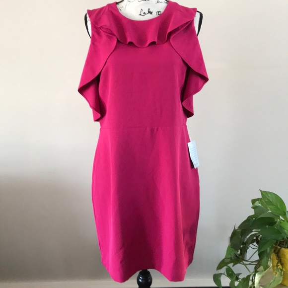 chelsea28 Dresses & Skirts - NWt Chelsea28 Ruffle Sheath Dress Pink Rose XL